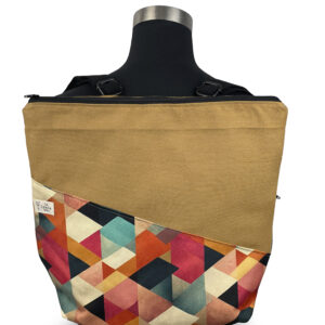 Mochila MAWENZI-TRIANGLES-MOSTAZA.