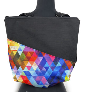 Mochila MAWENZI-COLORED TRIANGLE-NEGRA.