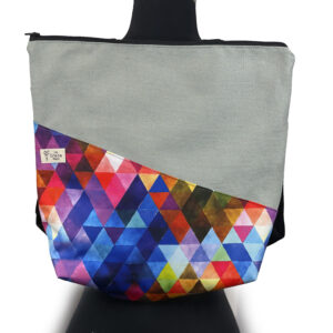 Mochila MAWENZI-COLORED TRIANGLES-AZUL.