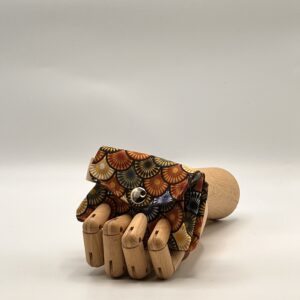 Monedero APONI-abanicos naranjas.