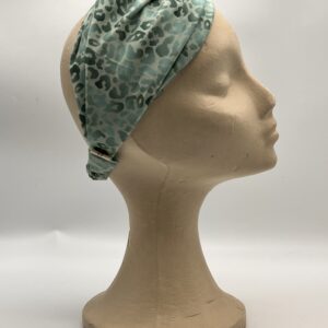 Turbante KIRA-leopardo celeste.