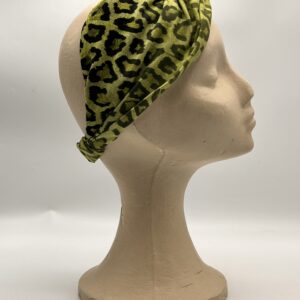 Turbante KIRA-leopardo verde.
