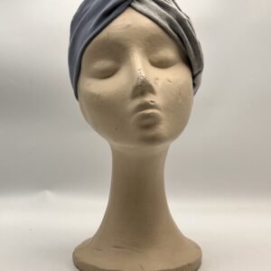 Turbante KIRA BICOLOR-azul & gris.