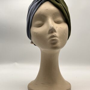 Turbante KIRA BICOLOR-azul & verde.