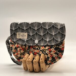 Neceser MIKA-hojas negro.