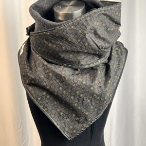 Pañuelo KEONA-Geométrico negro.